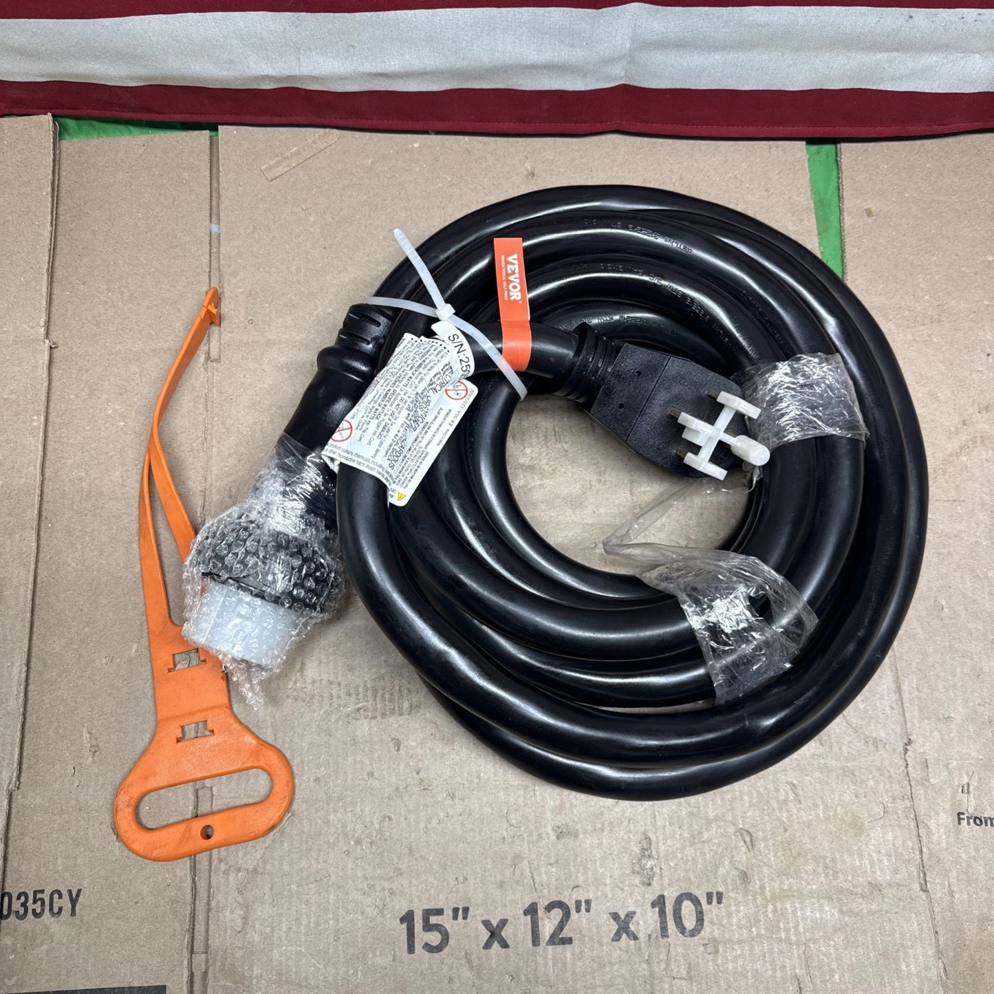 20 ft Generator Extension Cord 50 Amp N14-50P CS636 Locking Connector 20FT50ACZ