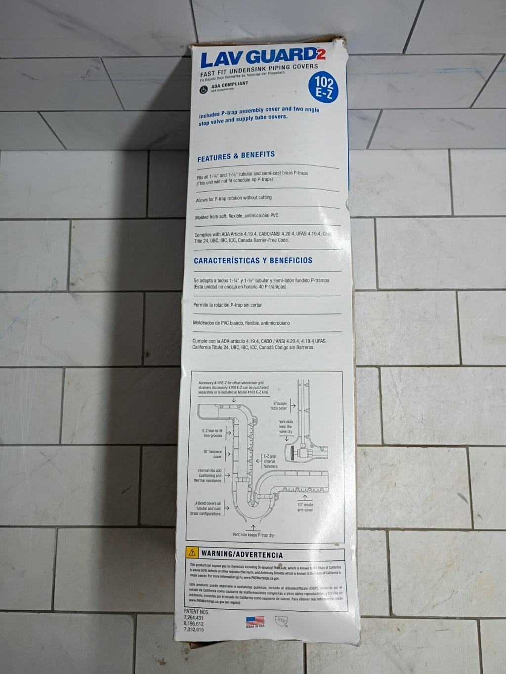 2pk TrueBro Lav Guard2 102 E-Z Fast Fit Undersink Piping Covers Open Box..
