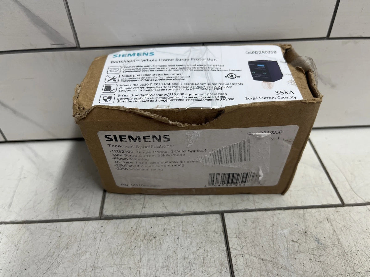 Siemens Boltshield 2-Pole Plug-in Whole Home Surge Protection(QSPD2A035B) OB