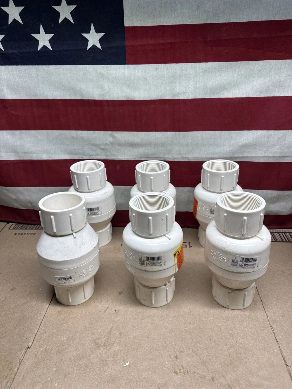 Lot Of 6 Everbilt 2 In. PVC FIP X FIP Sch. 40 Check Valve