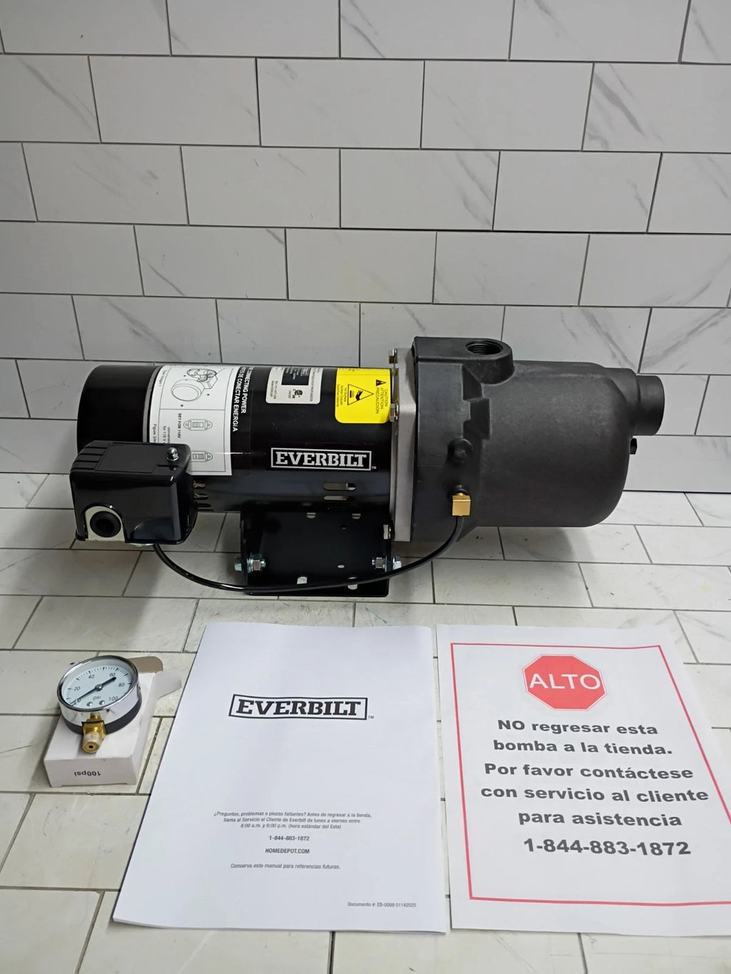 Everbilt HDSWJ5P1/2 HP Shallow Well Jet Pump Open Box