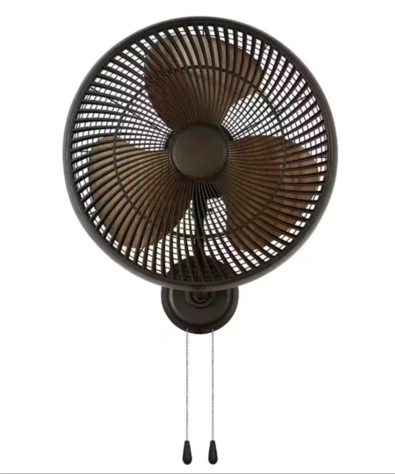 Hampton Bay 18 in. 3 Speed Oscillating High Velocity Flat Bronze Wall Mount Fan