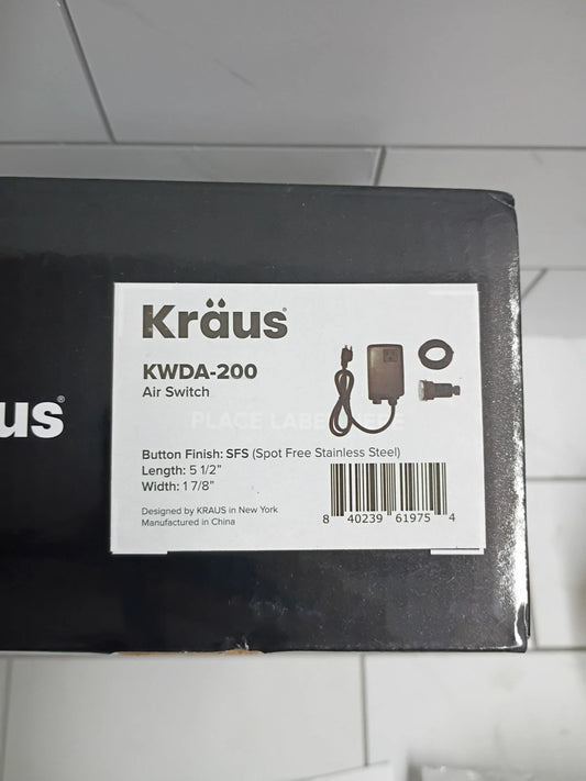 Kraus KWDA-200 Garbage Disposal Air Switch Kit - Stainless Steel New Open Box