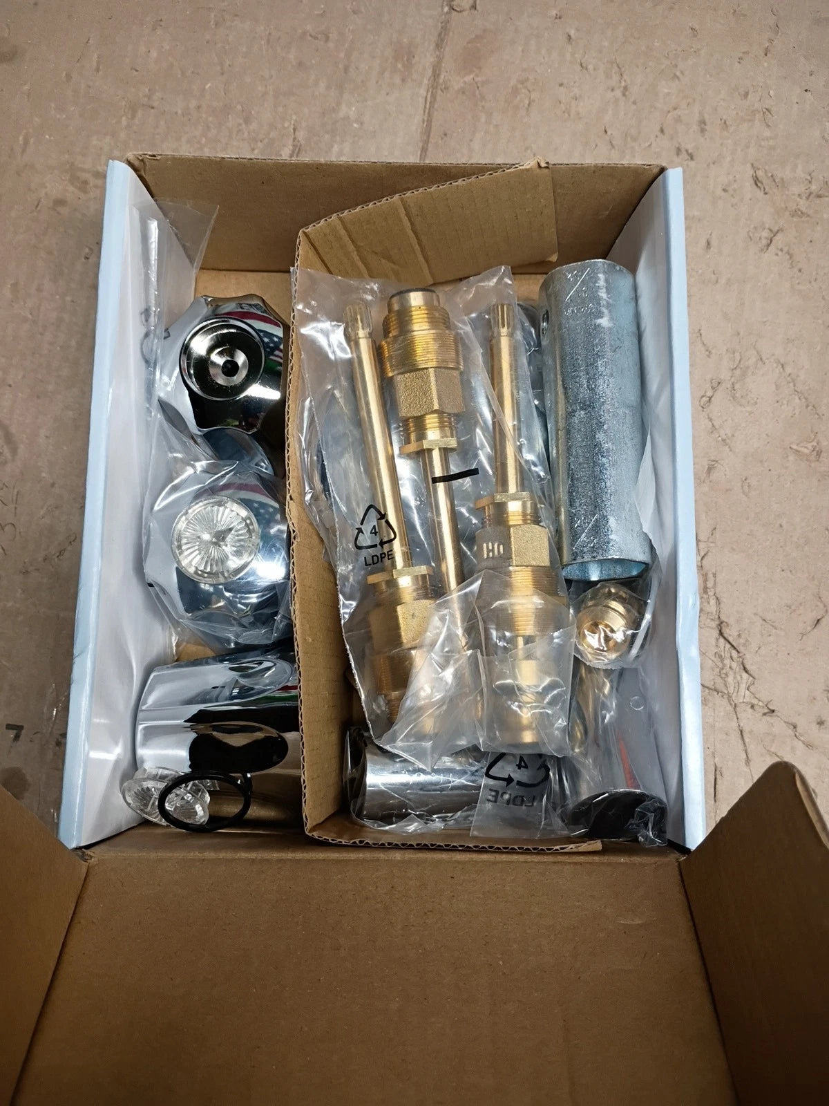 3Pk DANCO 39617 GERBER 3 HANDLE TUB SHOWER FAUCET REMODEL REBUILD FULL KIT, OB,