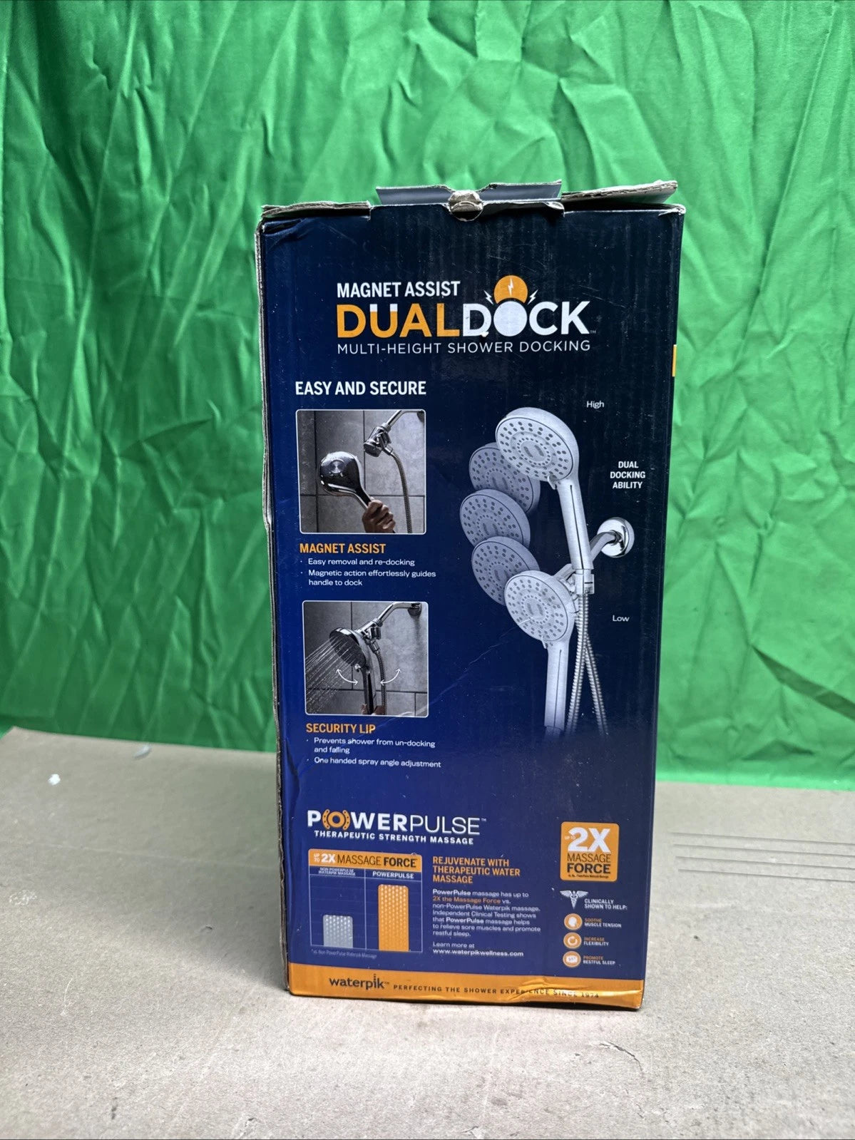 Waterpik 8-Spray Wall Mount Magnet Multi Height Handheld Shower Head 1.8 GPM