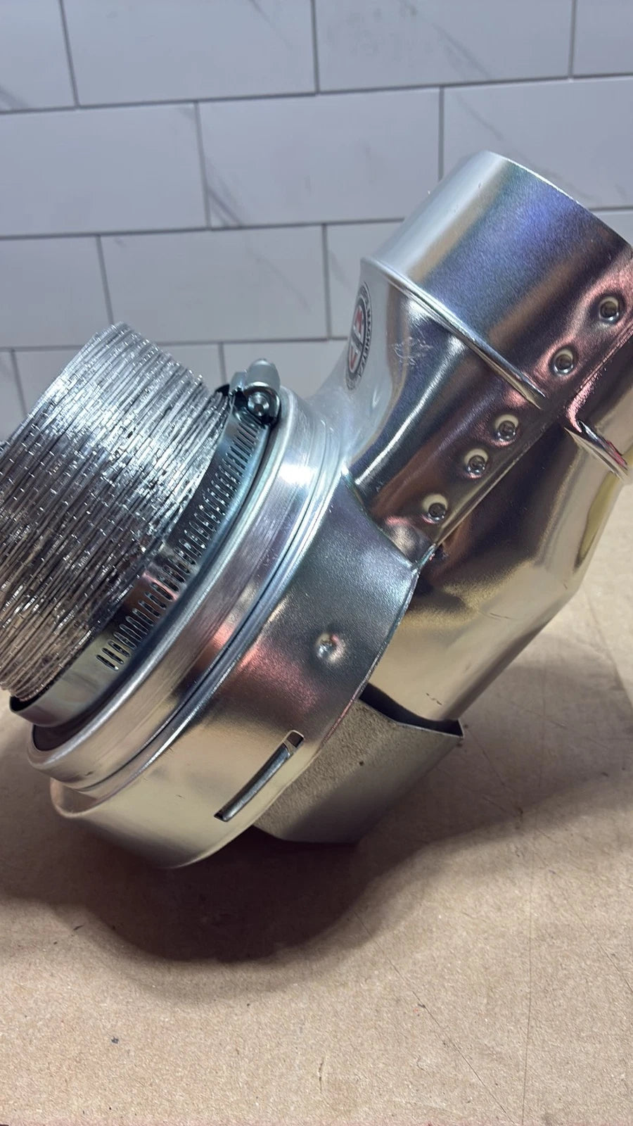 MV-90 Magnetic Dryer Vent Coupling – 90° – Made in USA. Magnetic