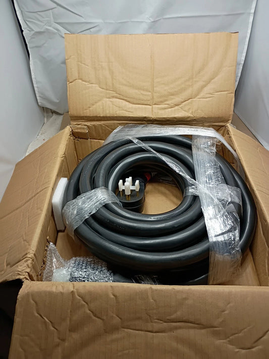 50' Ningbo Linsheng 3125212 R.V. Power Cord 600V 50A 6AWG STW 3/C w/Handle