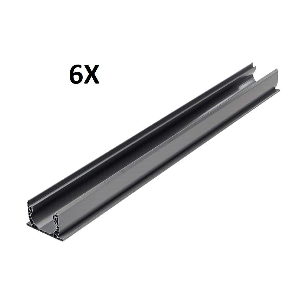 6-PK NDS 400 - 4 in. x 4 ft. PVC Speed-D Channel Drain, Gray open box