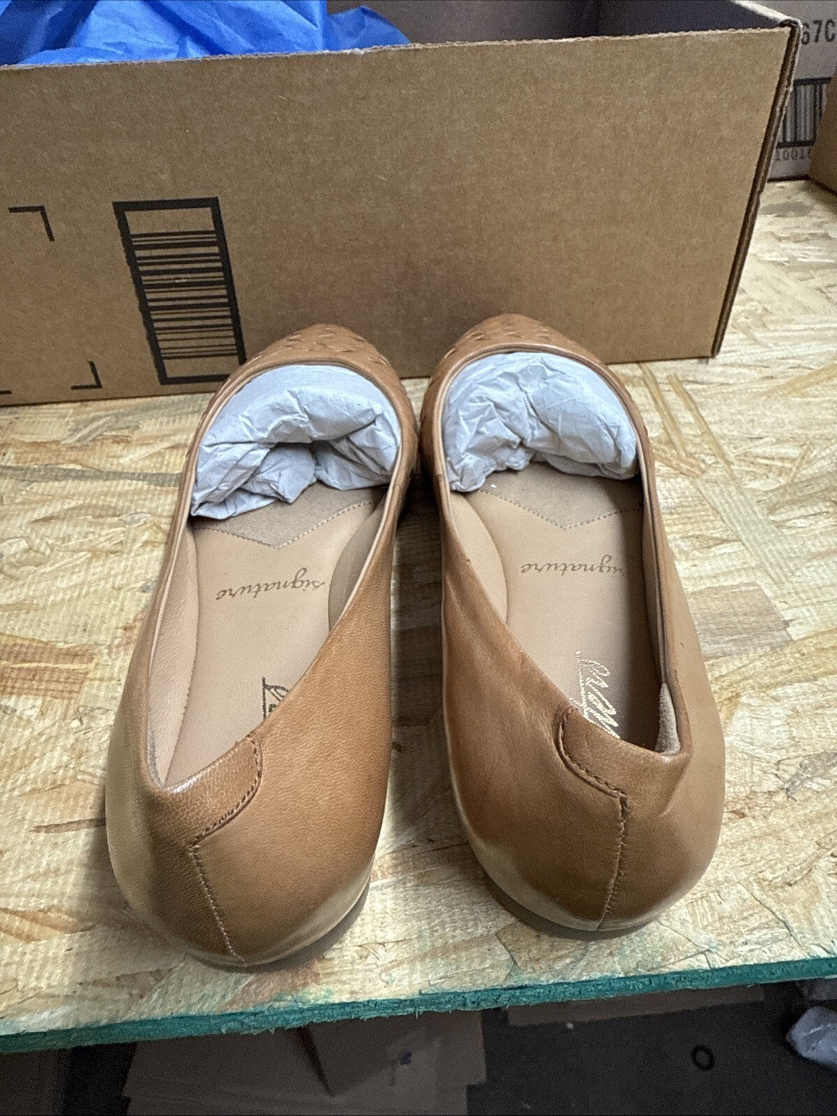 Trotters Women’s Estee Woven Ballet Flat Size 6.5 Tan
