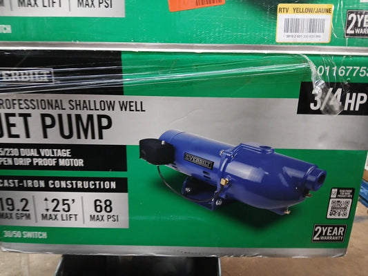 Everbilt HDSWJ7 3/4 HP Cast Iron Shallow Well Jet Pump (1011677534) PARTS ONLY