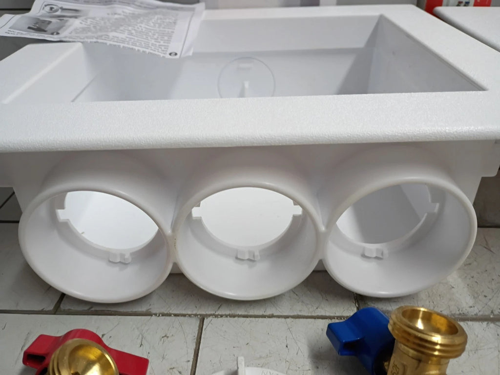 (2 Pack) Oatey Quadtro 38528 Washing Machine Outlet Box With PEX Crimp Valves OB
