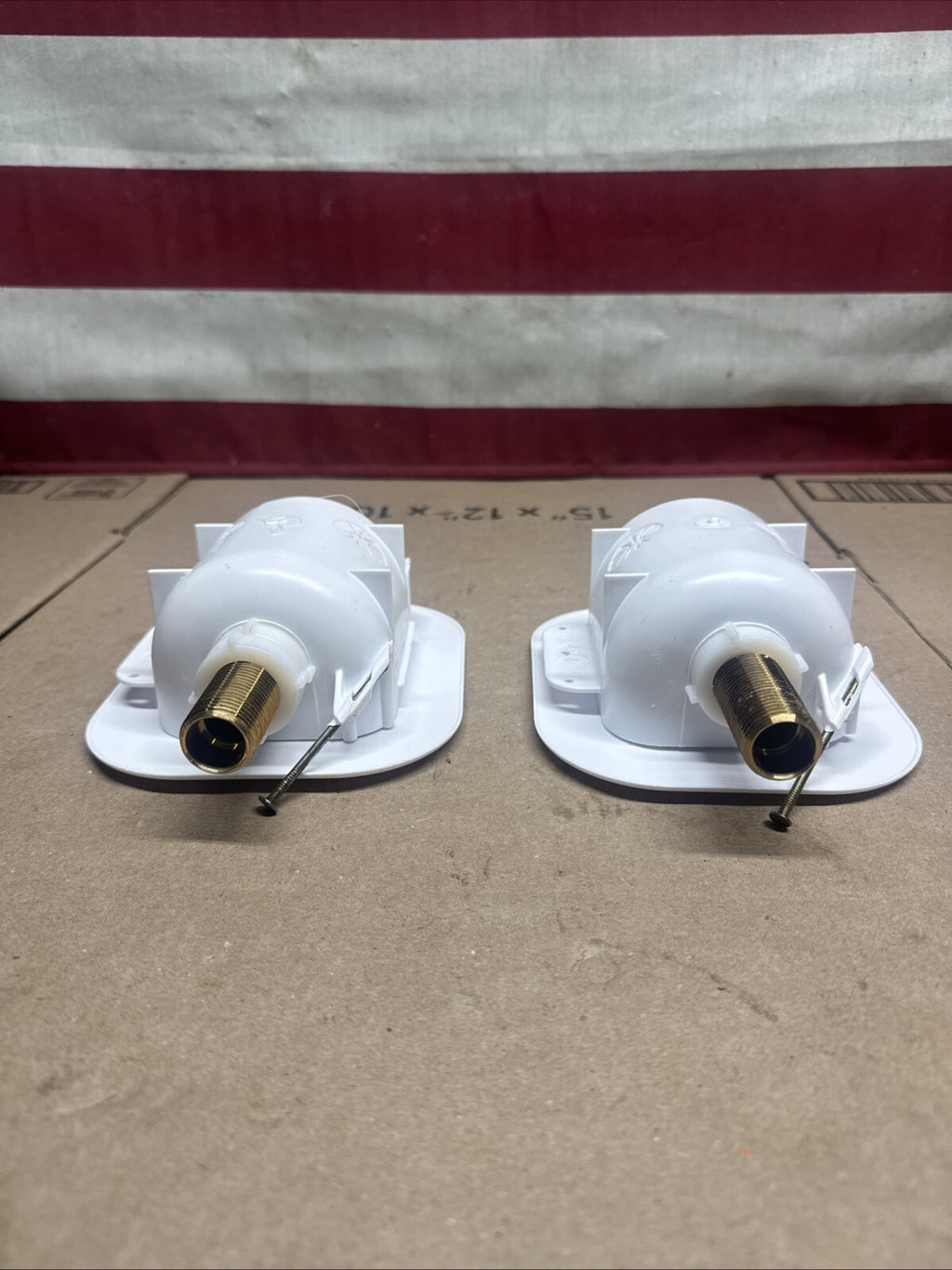 Lot Of 2 Oatey Commercial Ice Maker Box Brass White 1/2" FIP 39130