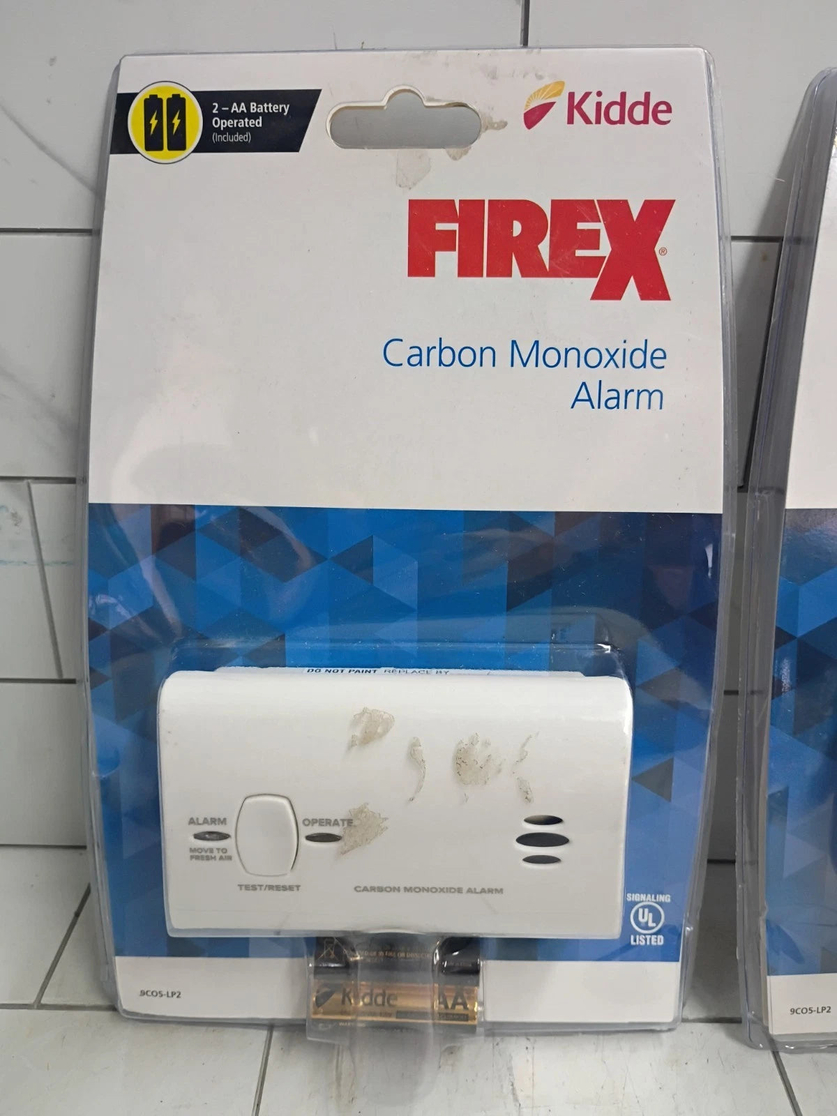 2pk. Kidde Firex Carbon Monoxide Detector, Battery Operated, CO Detector New