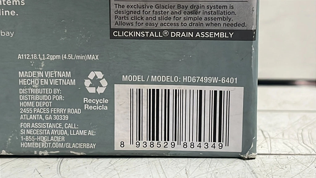 Glacier Bay Constructor 217 251 Bathroom Faucet in Polished Chrome OPEN BOX