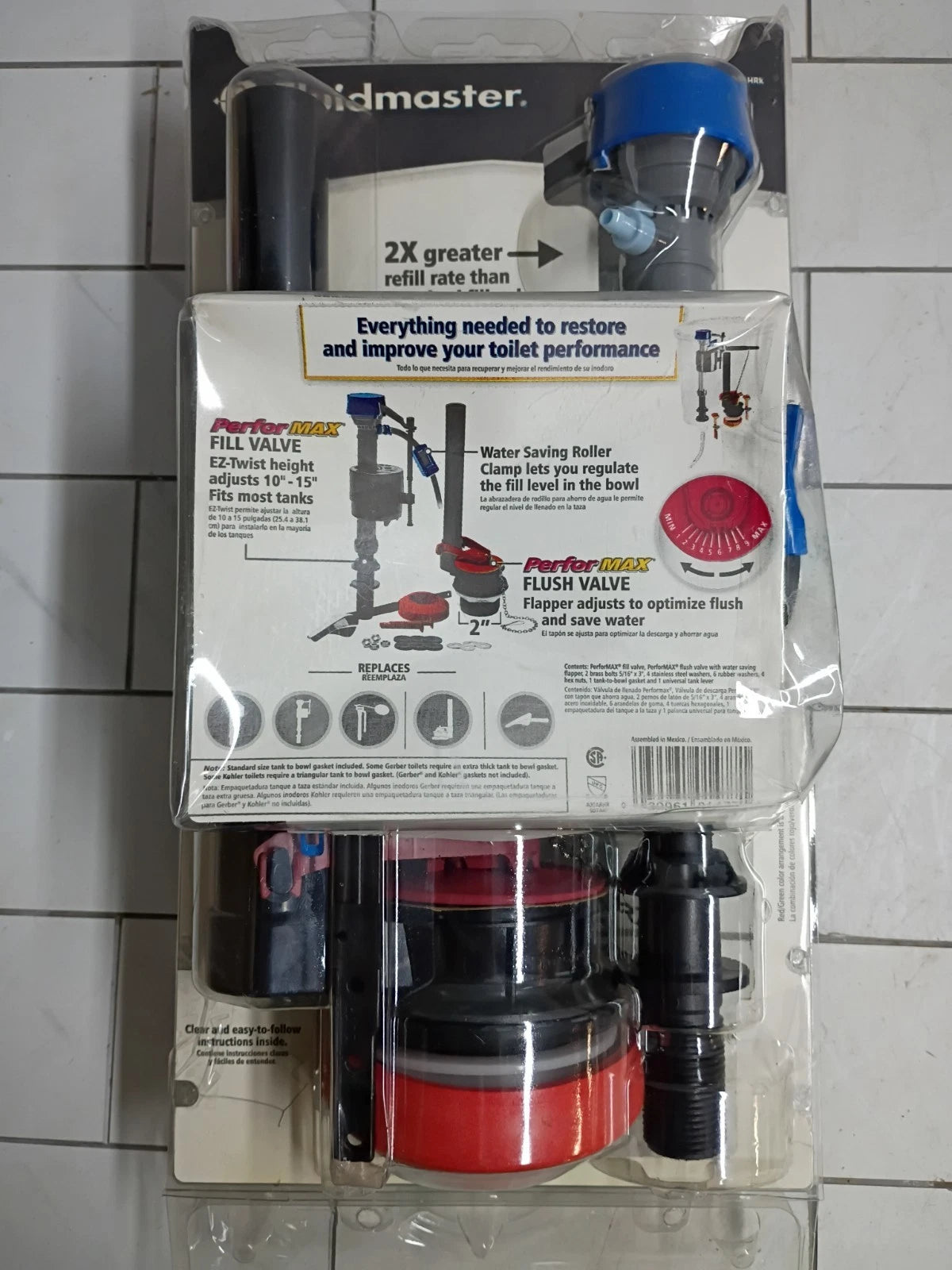 LOT OF 9 Fluidmaster Universal Complete. Toilet Rebuild Repair Kit 10 H 400ARHRK