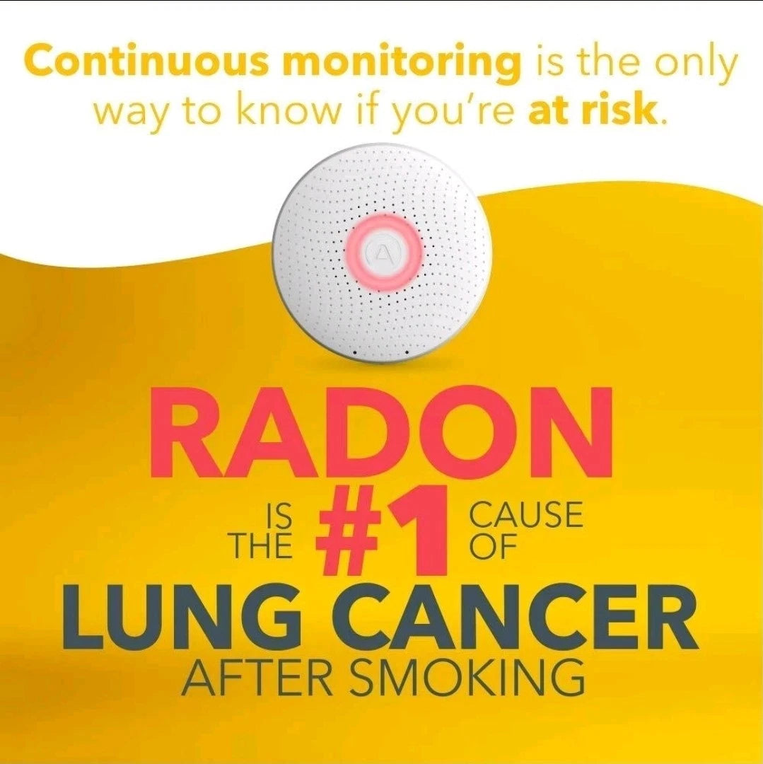 Airthings 2950 Wave Radon Detector with Humidity & Temp Sensor, Battery Free App