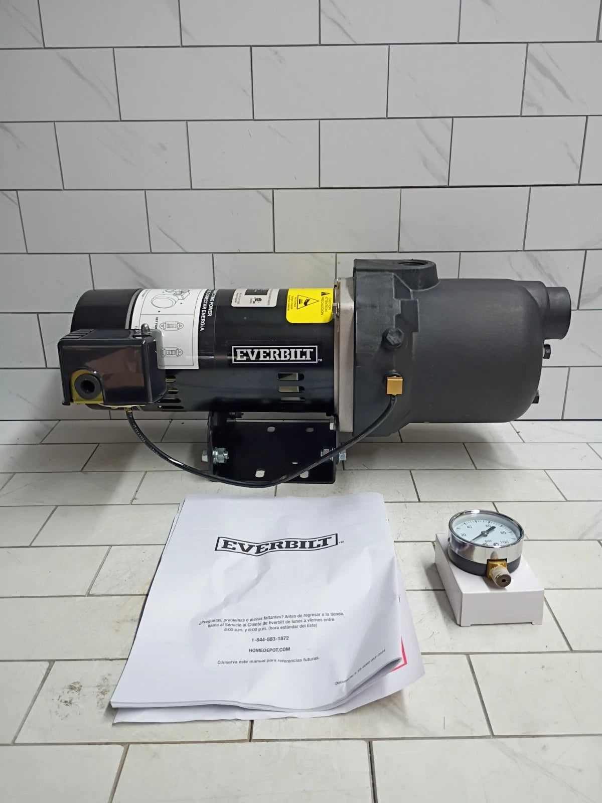 1/2 HP Everbilt Shallow Well Jet Pump Dual Voltage HDSWJ5P 25 Lift 11.5 GPM Used