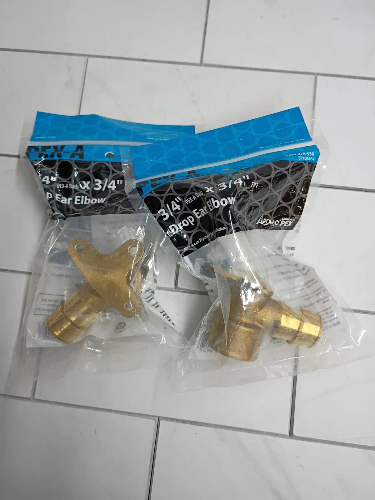 2X Apollo EPXDEE34 90-Degree Drop-Ear Elbow Brass 3/4" x 3/4" New Sealed