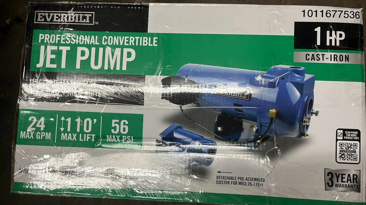 Everbilt HDCWJ10 1HP Professional Convertible Jet Pump *FOR PARTS*
