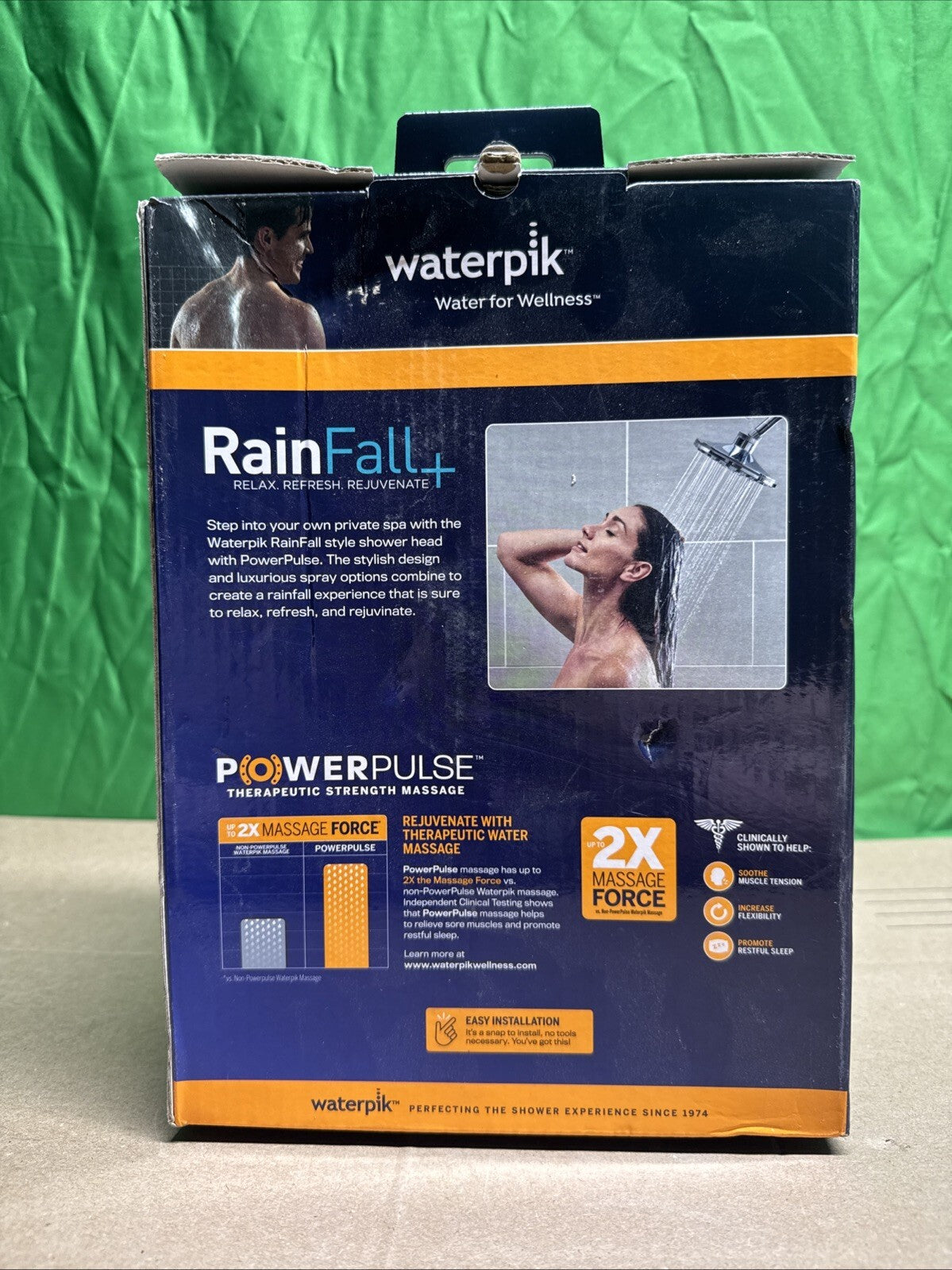 Waterpik 8-Spray Patterns Wall Mount Rain Fixed Shower Head Chrome YPW-833E