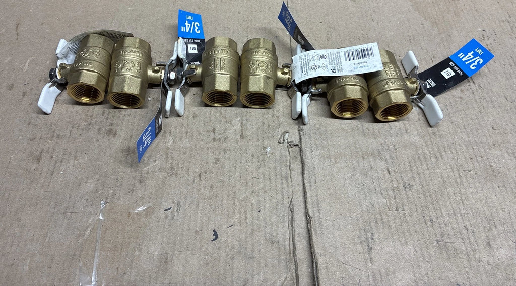 A LOT OF 6 3/4 in. FNPT Full Port Lead Free Brass Ball Valve with Tee Handle