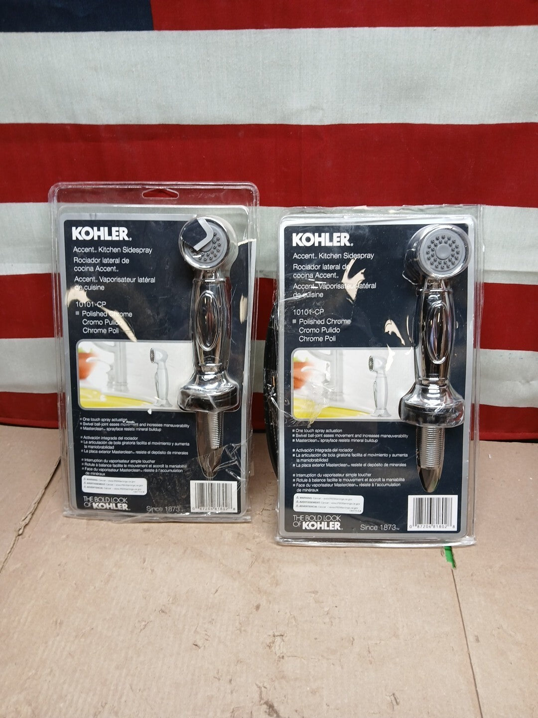 Lot Of 2 Kohler 10101-CP Polished Chrome Accent Kitchen side spray