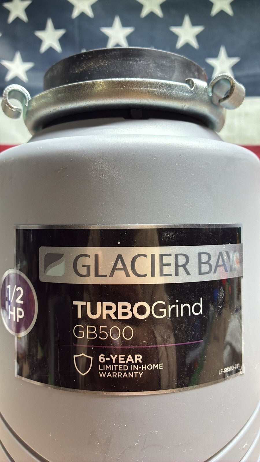 Glacier Bay TurboGrind 1/2 Hp Garbage Disposal with Power Cord OB. *DESCRIPTION*