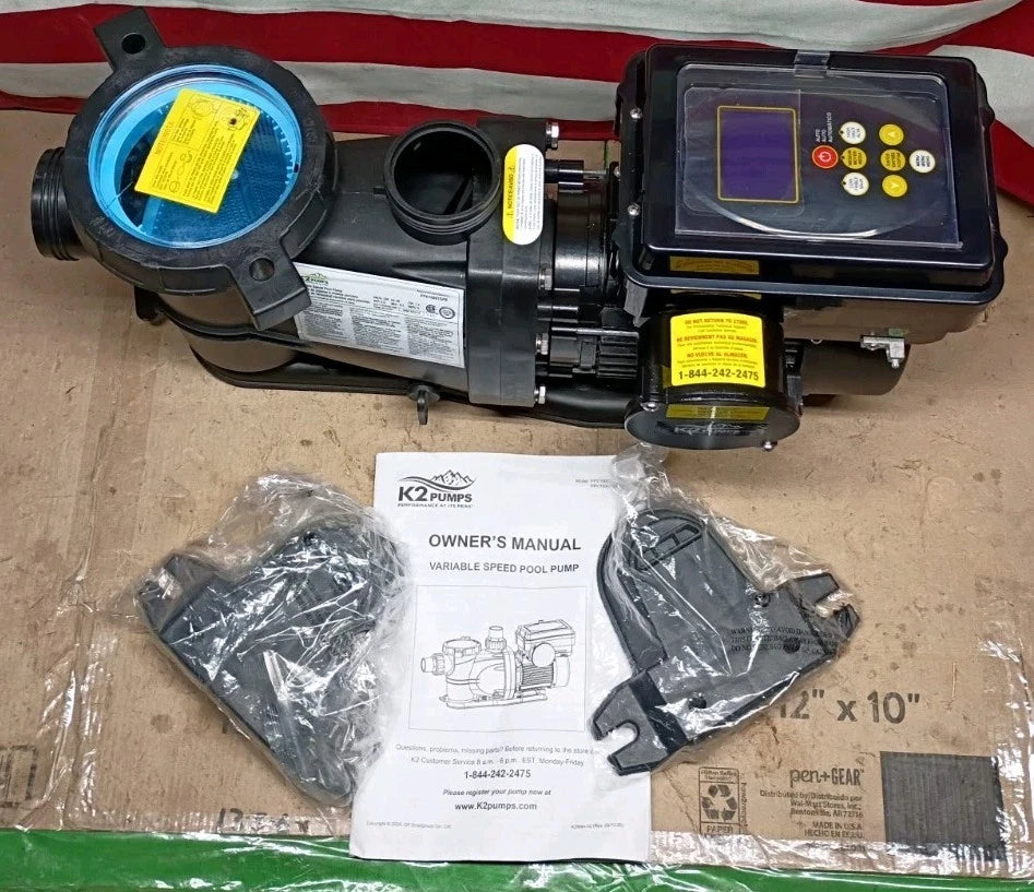 K2 Pumps Pool Pump 1.5 Hp Variable Speed 230 Volt Doe & Cec Compliant PARTS ONLY
