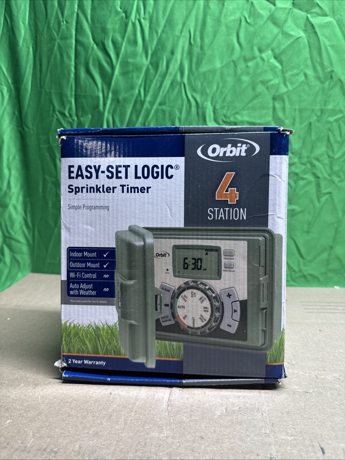 ORBIT 57894 4-STATION EASY-SET LOGIC INDOOR/OUTDOOR IRRIGATION CONTROLLER