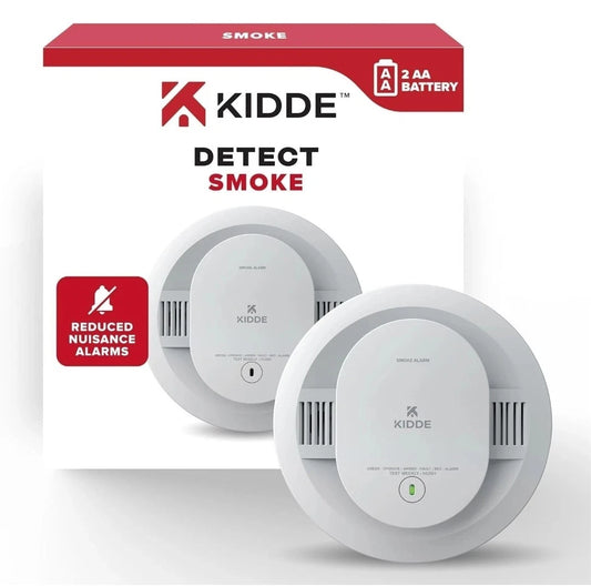 KIDDE 20SDR Photoelectric Smoke Alarm AA Battery Powered LED Warning*