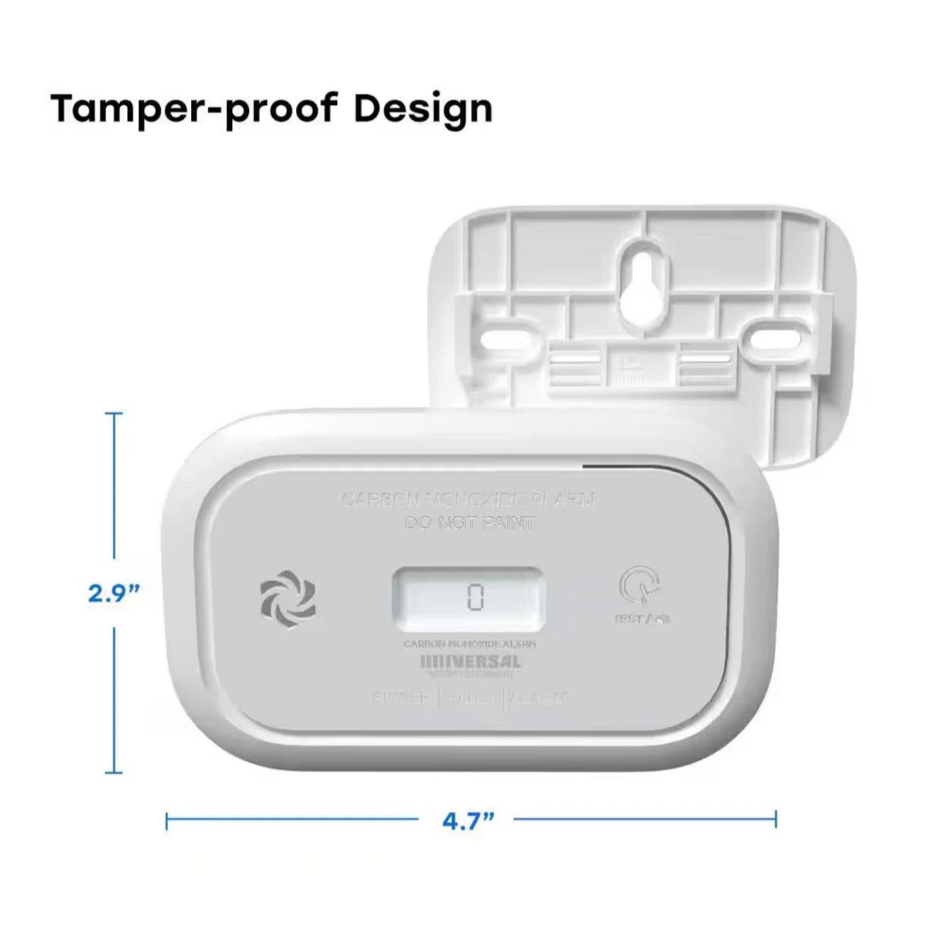 AA Battery Powered Carbon Monoxide Detector with Digital Display NEW
