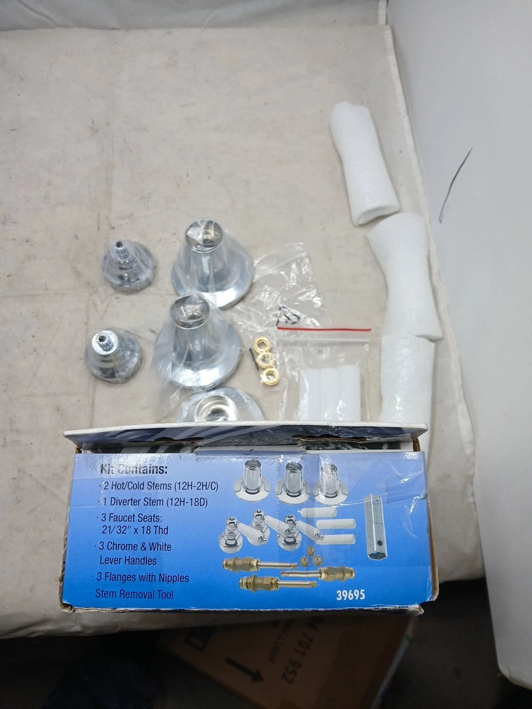 (1) Pack Danco 39695Tub/Shower Remodeling Kit for Pfister - Porcelain Lever OB