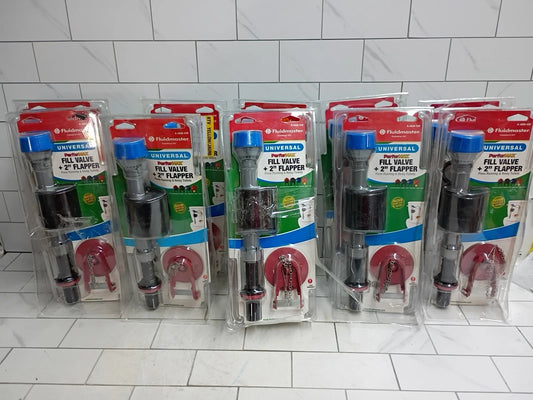 10PK Fluidmaster Performax Universal Toilet Fill Valve And FlapperKit K-400H-039