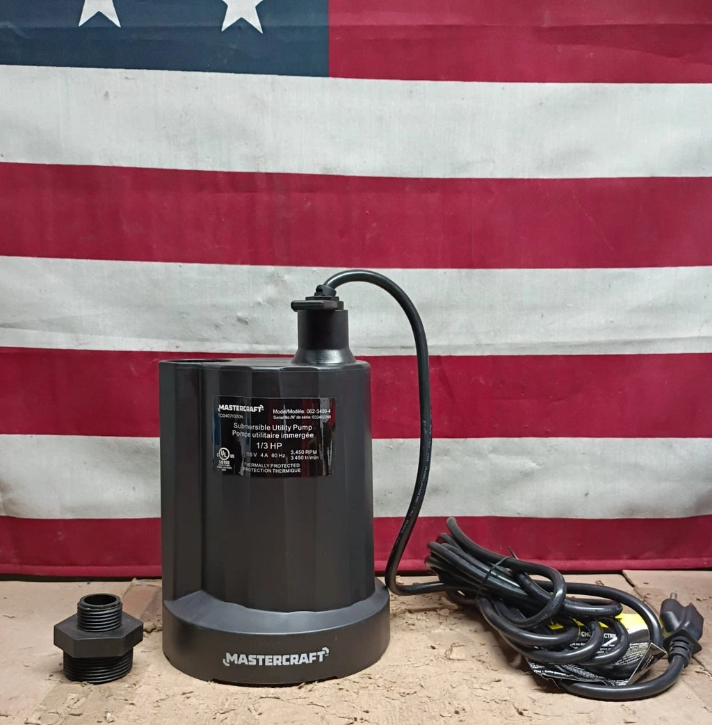 Mastercraft 1/3-HP Submersible Electric Utility Pump Open Box