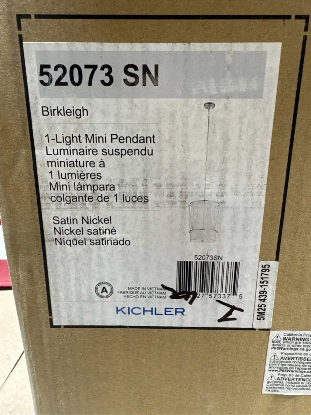 KICHLER 52073SN - 1 light Pendant - 18.25 inches tall