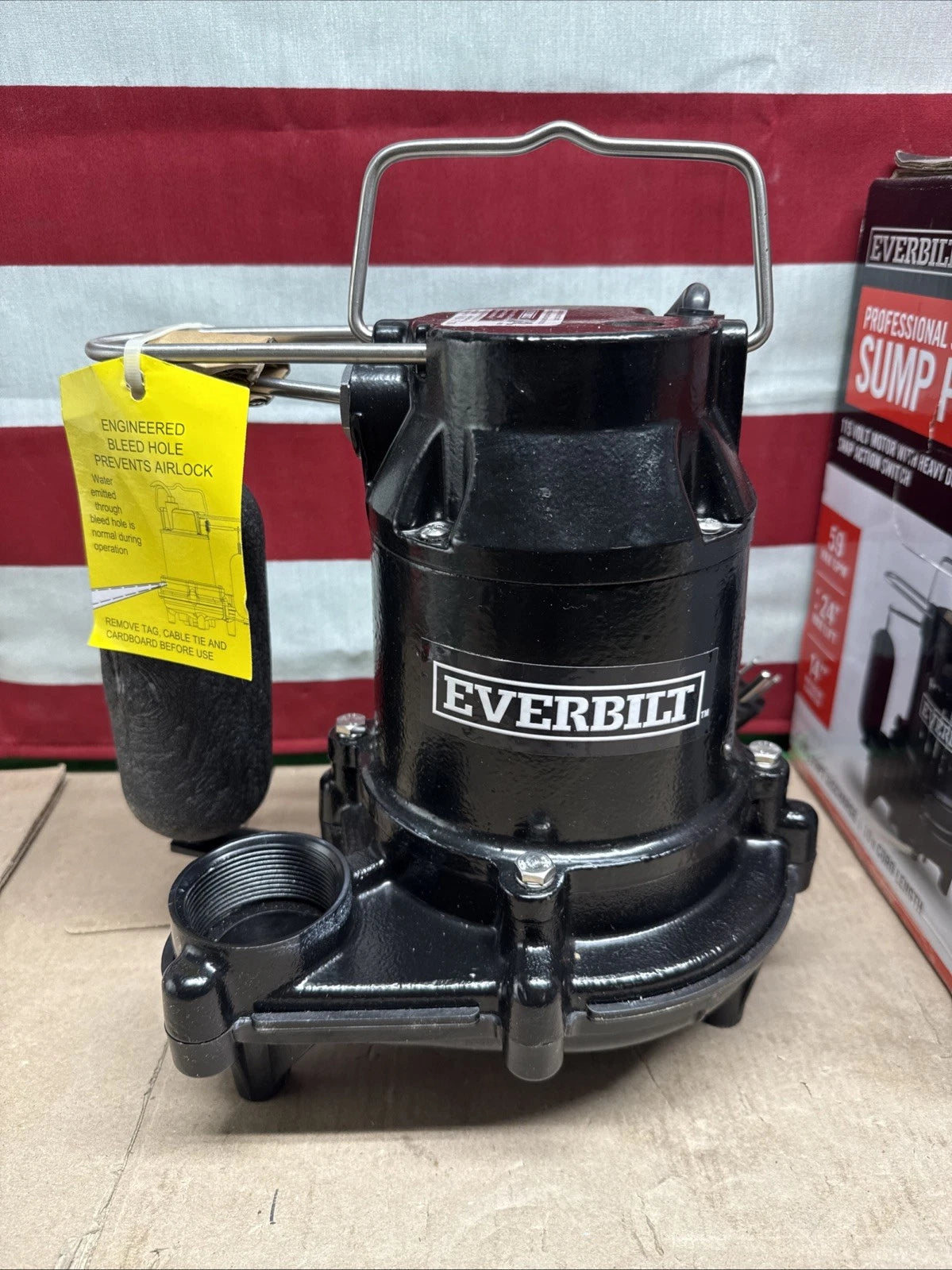 Everbilt 1/3 HP Cast Iron Submersible Sump Pump HDS30 NEW OB