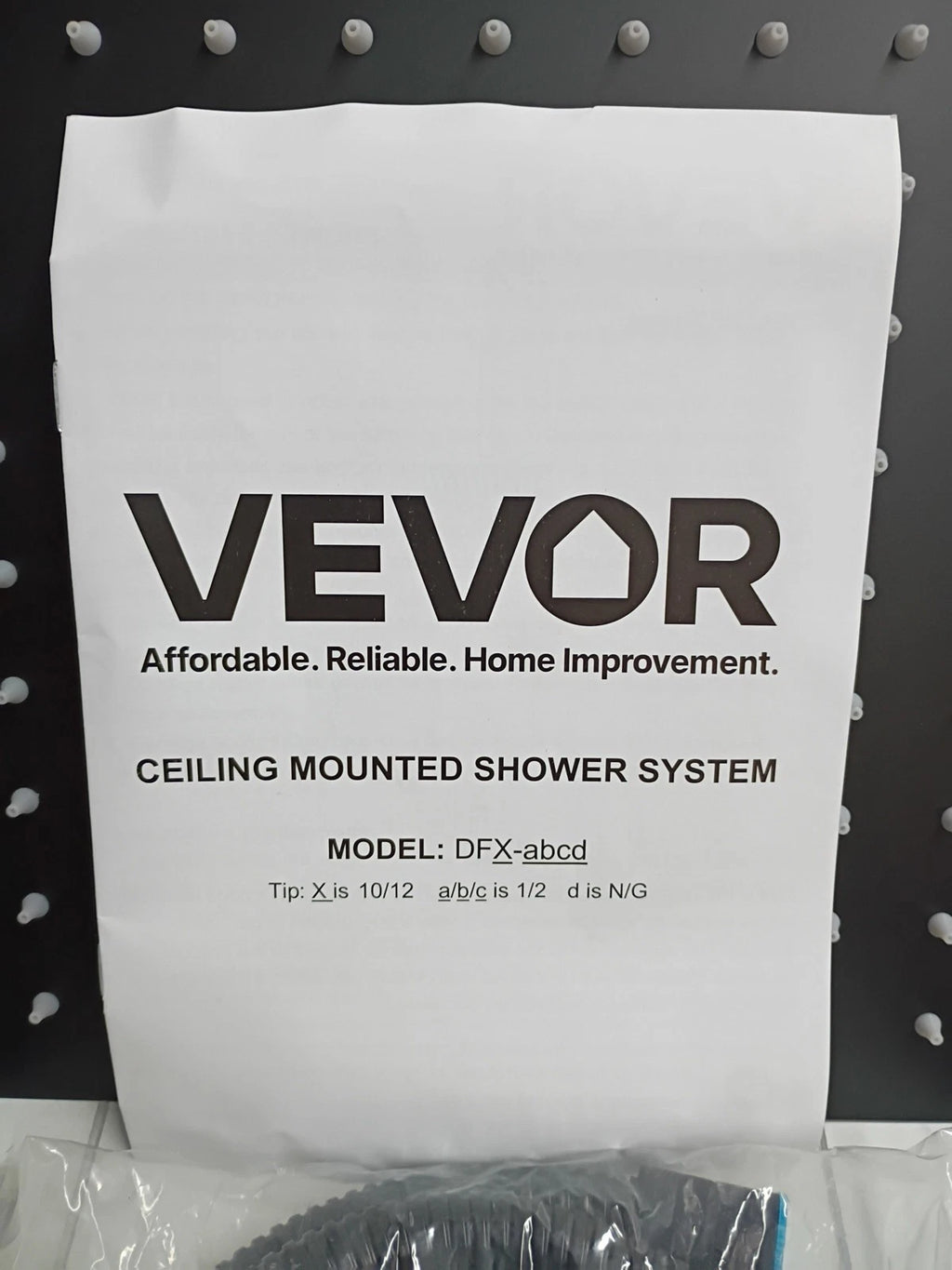 VEVOR Shower Faucet Set, 10 Inch Ceiling Mount Rainfall Shower System New OB
