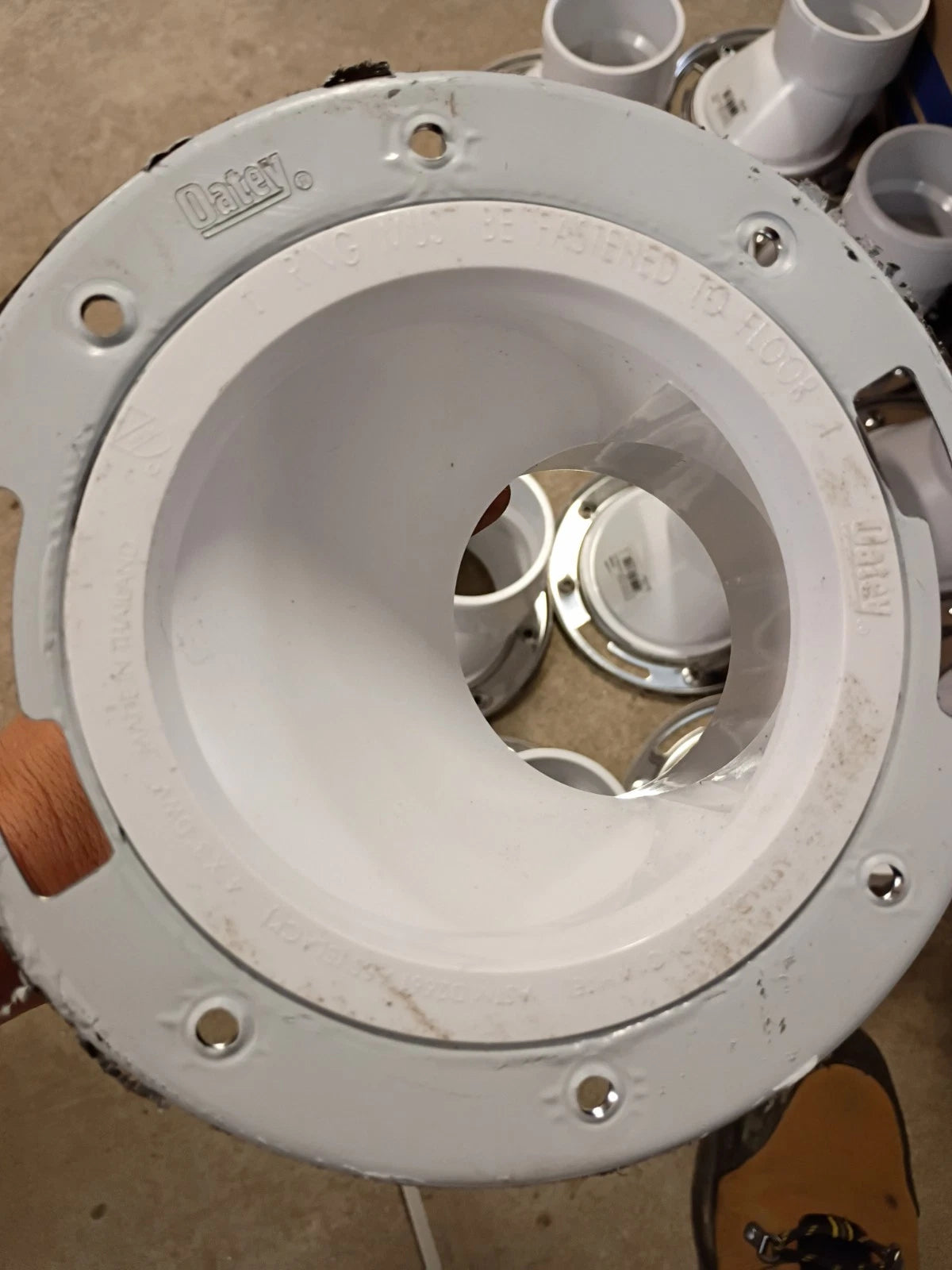 Lot Of 13 Oatey 43605 3" PVC Open Offset Toilet Flange with Stainless Steel Ring