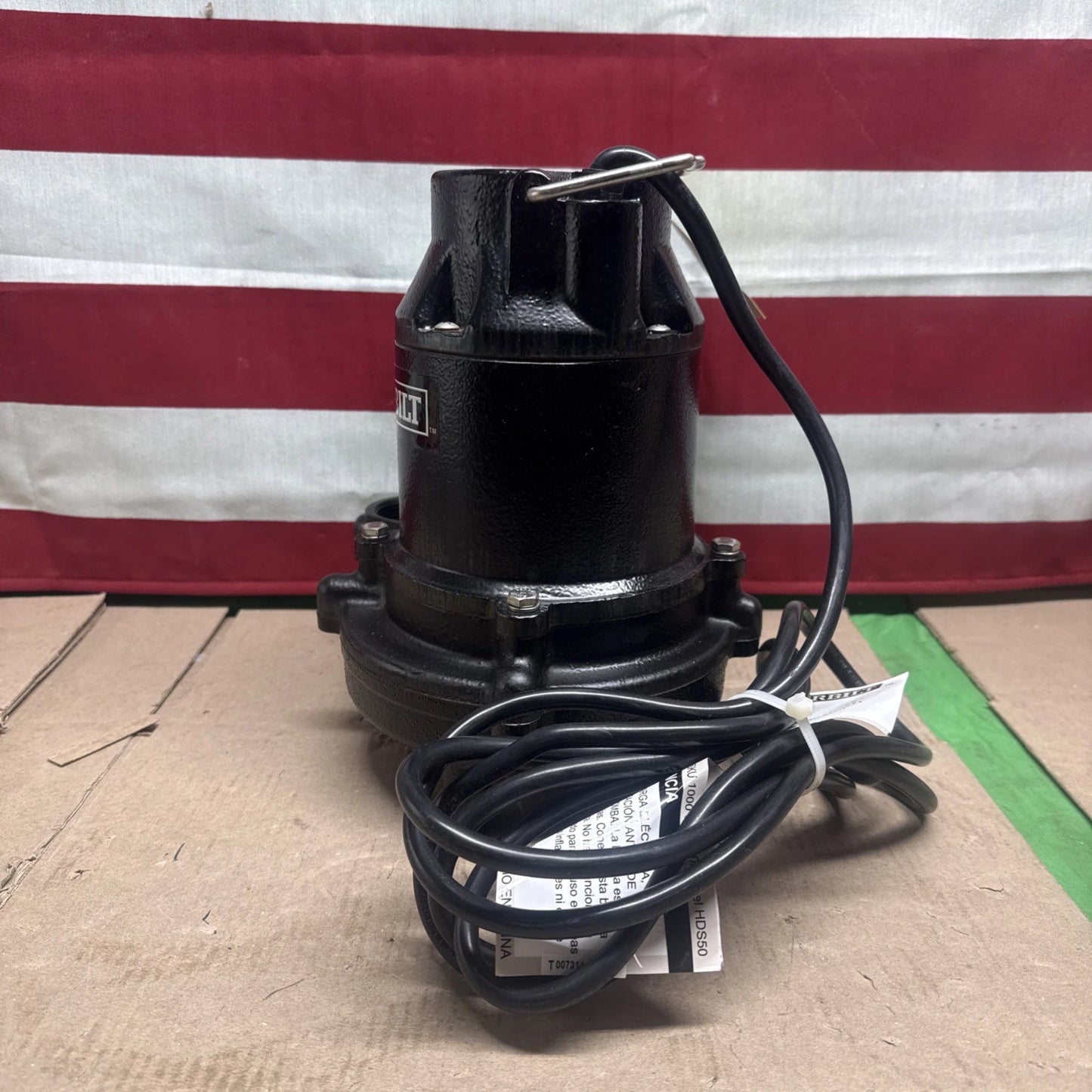 Everbilt 1/2 HP Cast Iron Sump Pump Model # HDS50 OPEN BOX.