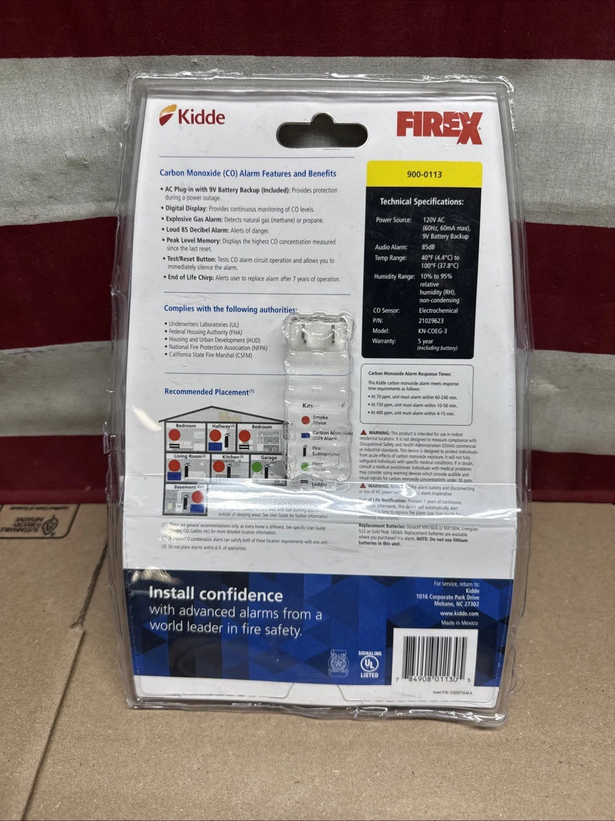 Kidde Carbon Monoxide Detector, Propane, Natural, Methane, & Explosive Gas Alarm
