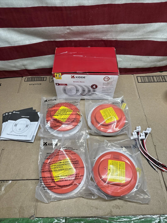 Kidde Smoke Alarm Model 20SAR Hard Wired Detector, battery, 4 Pack NEW OPEN BOX