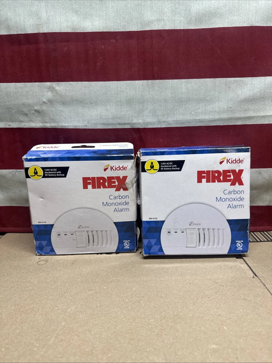 2 Pack Kidde Firex Hardwired Carbon Monoxide Detector w/LED, 9V Backup Battery