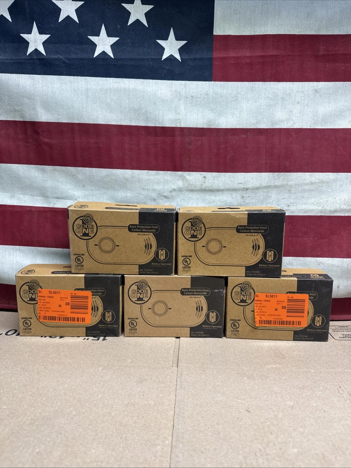 5PK Kidde KN-COB-B-LP Nighthawk Carbon Monoxide Alarm- Battery Operated 21029508