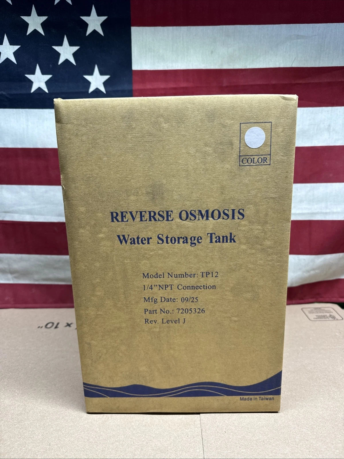 NOB Reverse Osmosis Water Storage Tank TP-12 | 1/4" NPT Connection 7205326