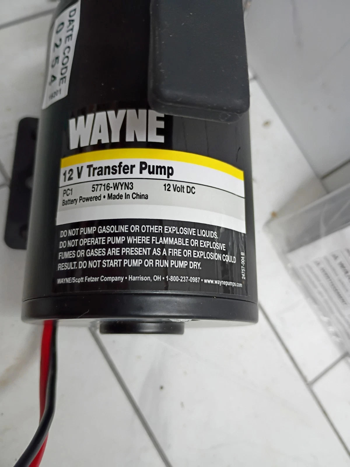 Wayne PC1-12V Multi-Use Pump Transfer 350 Gallons Per Hour 57716-WYN1 Open Box