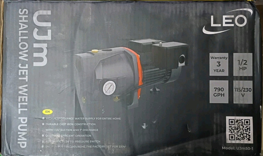 Leo UJm50-1 1/2 HP 115/230-Volt Cast Iron Shallow Well Jet Pump, parts only