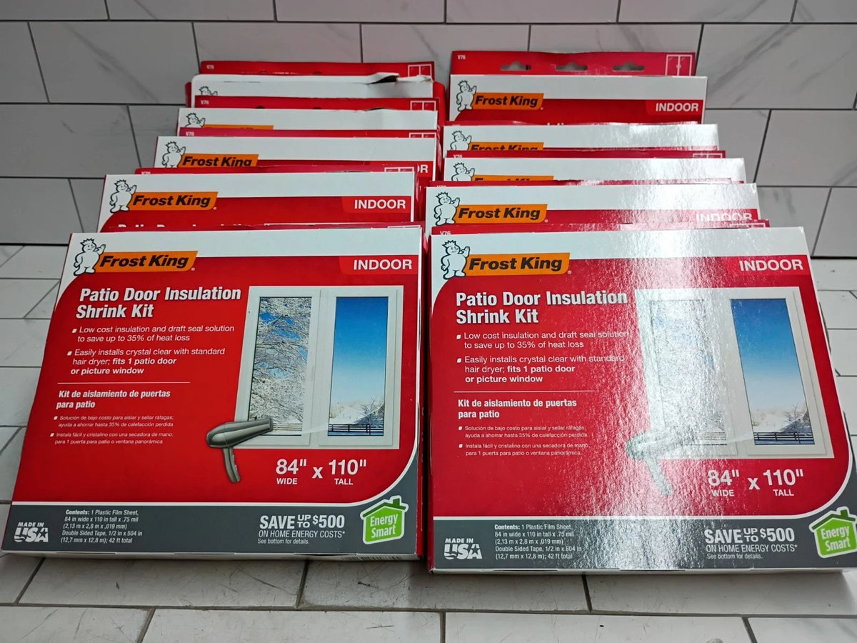 (10 Pack)Frost King Patio Door XL Window Insulation Shrink Kit Indoor 84" x 110"