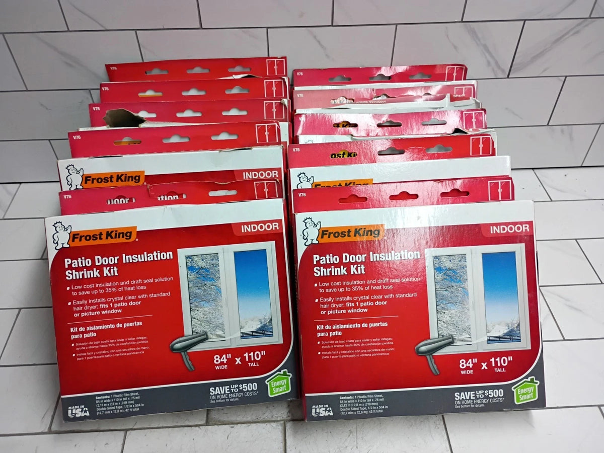 (10 Pack)Frost King Patio Door XL Window Insulation Shrink Kit Indoor 84" x 110"