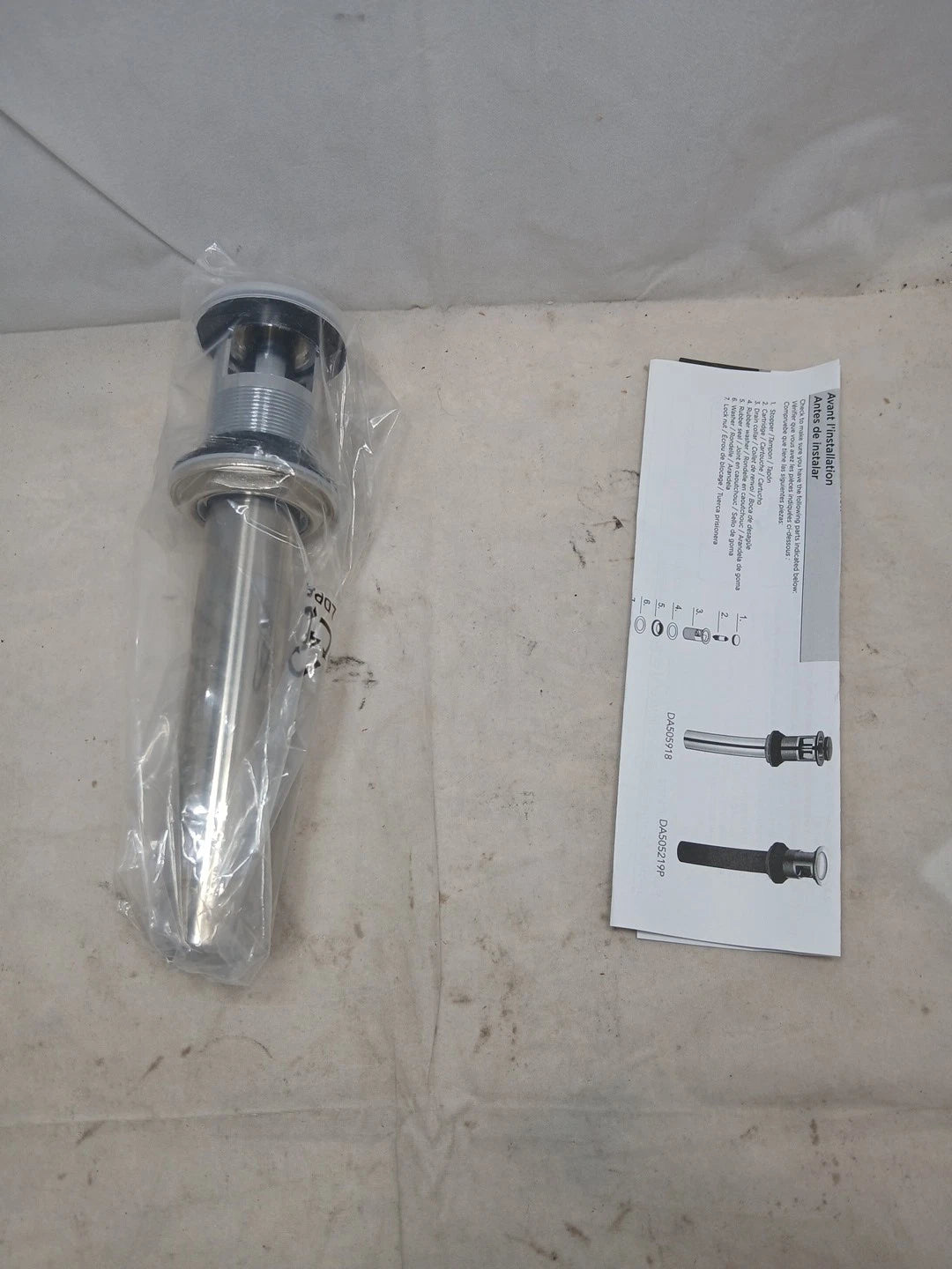 Gerber DA505918 1-1/4" Push Drain Assembly - Chrome