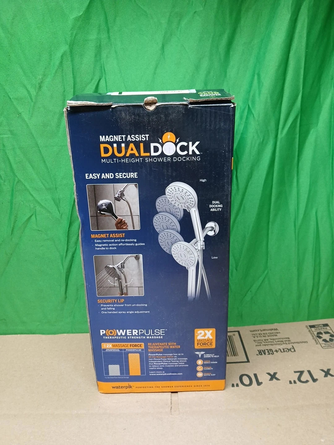 Waterpik 8-Spray Wall Mount Magnet Multi Height Handheld Shower Head 1.8 GPM